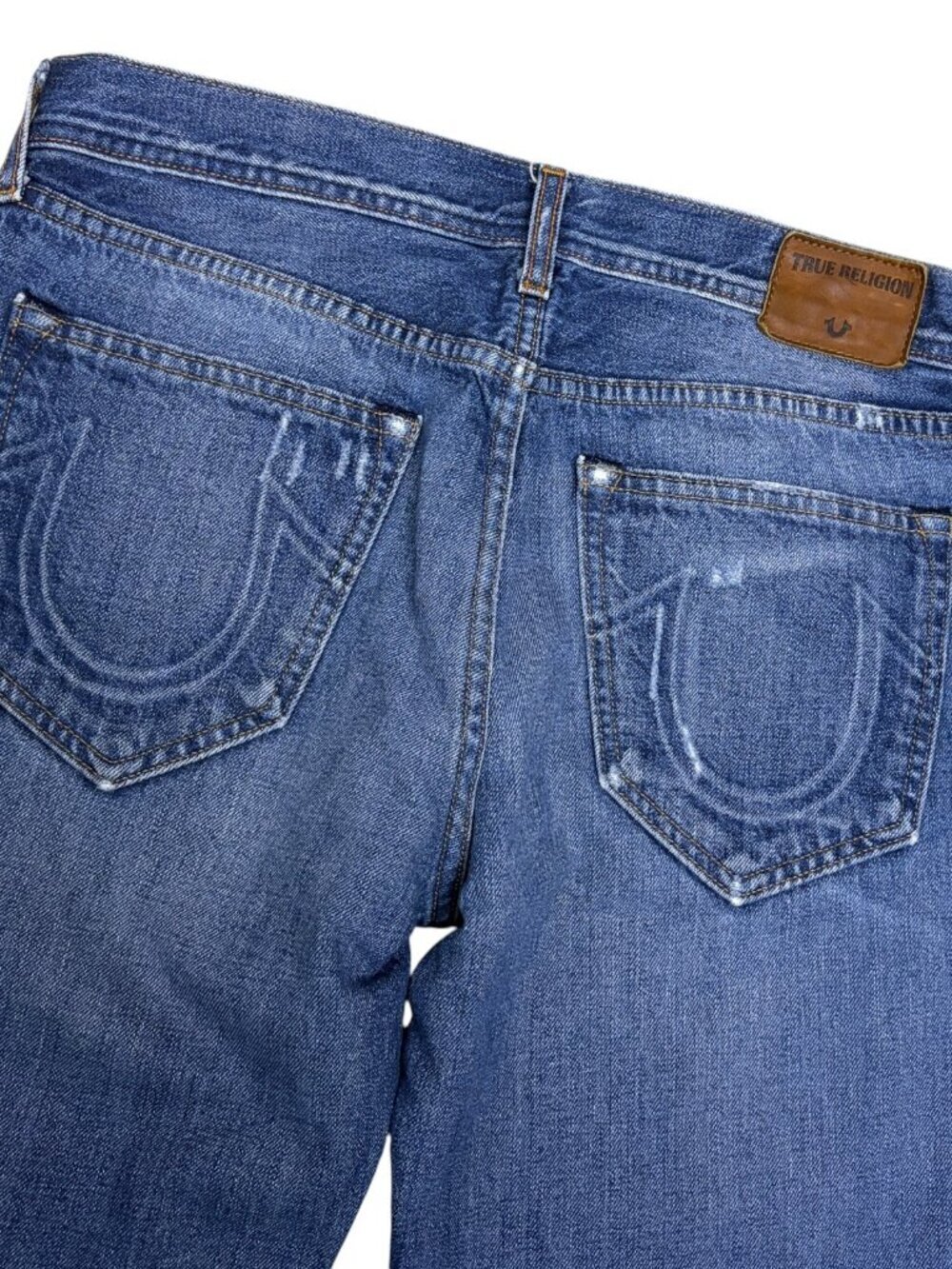 TRUE RELIGION Jeans GENO Relaxed Slim Designer Denim Pants Mens 32x34